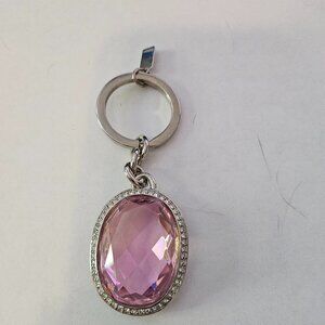 Coach Large Pink Stone Keyring Keychain Key Fob N… - image 1